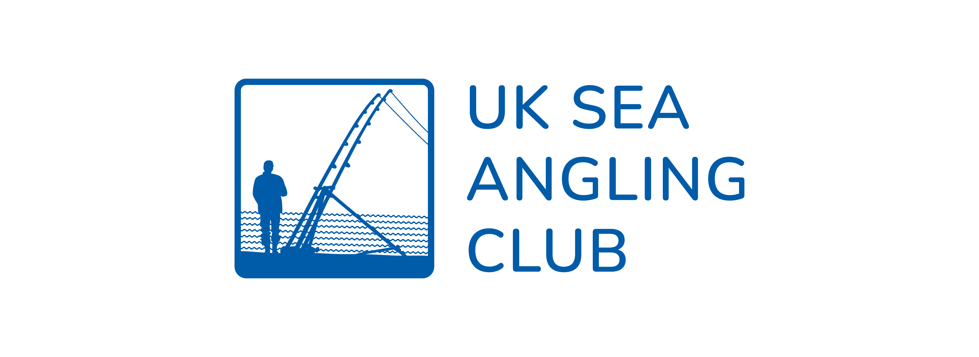 UK Sea Angling Club, blue main logo version.