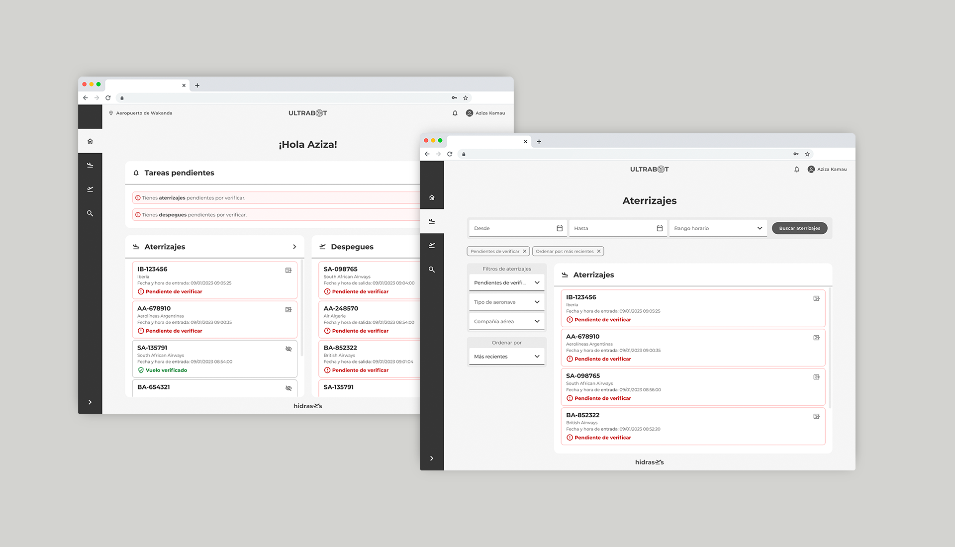 Captions of Hydrasis' webapp, seen in desktop device.